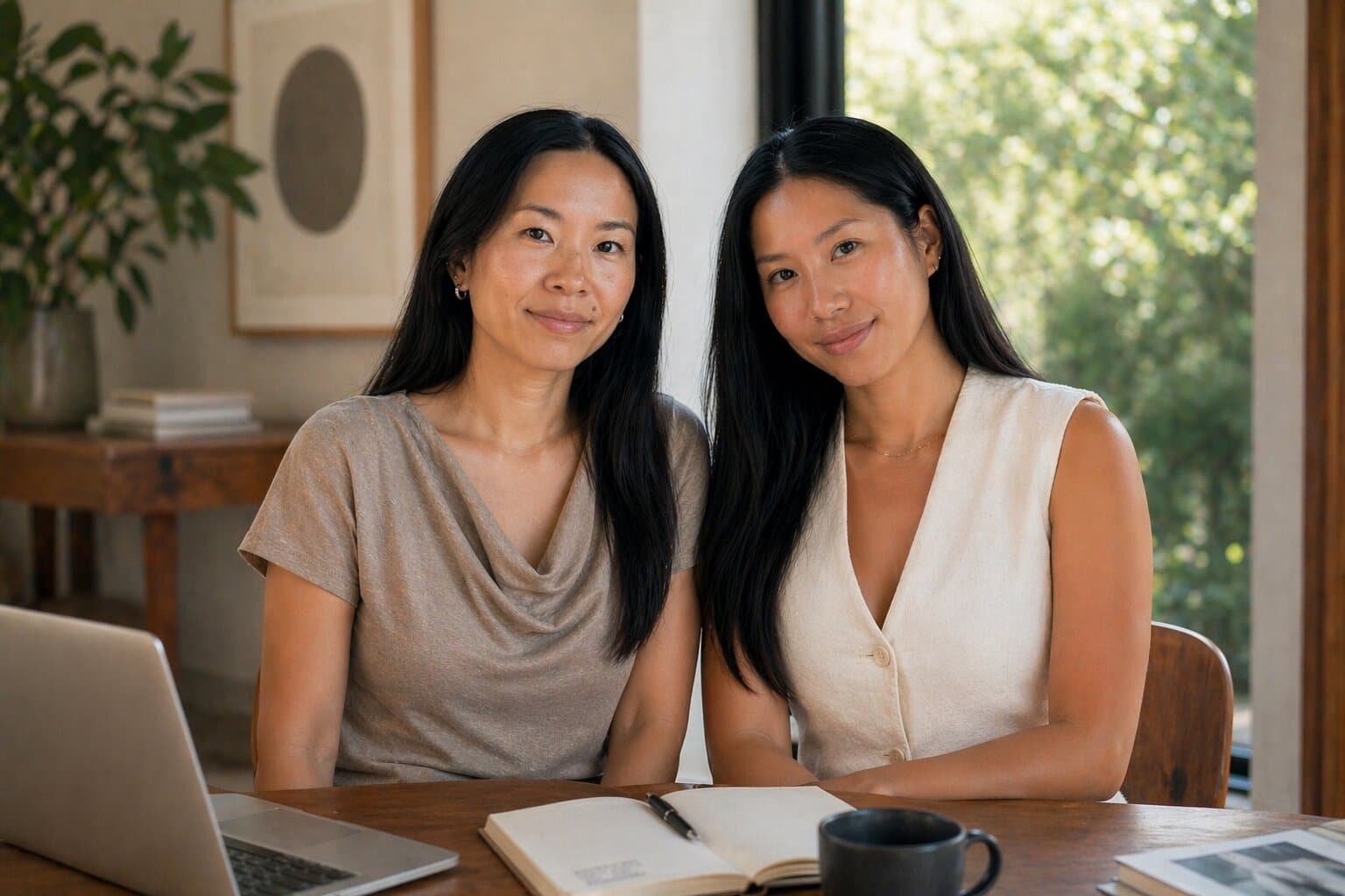Nat and Nisha, ClinicPins co-founders, in Bangkok